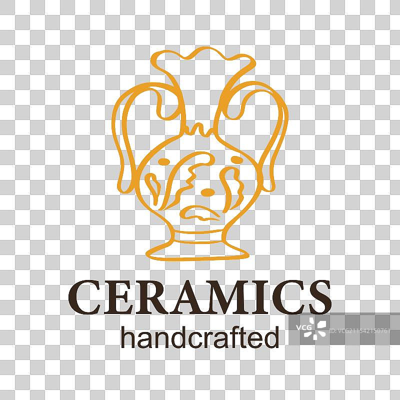 手工陶瓷制造店标志设计图片素材