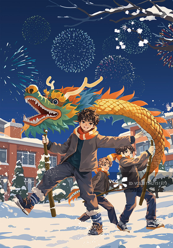 欢庆新年图片素材