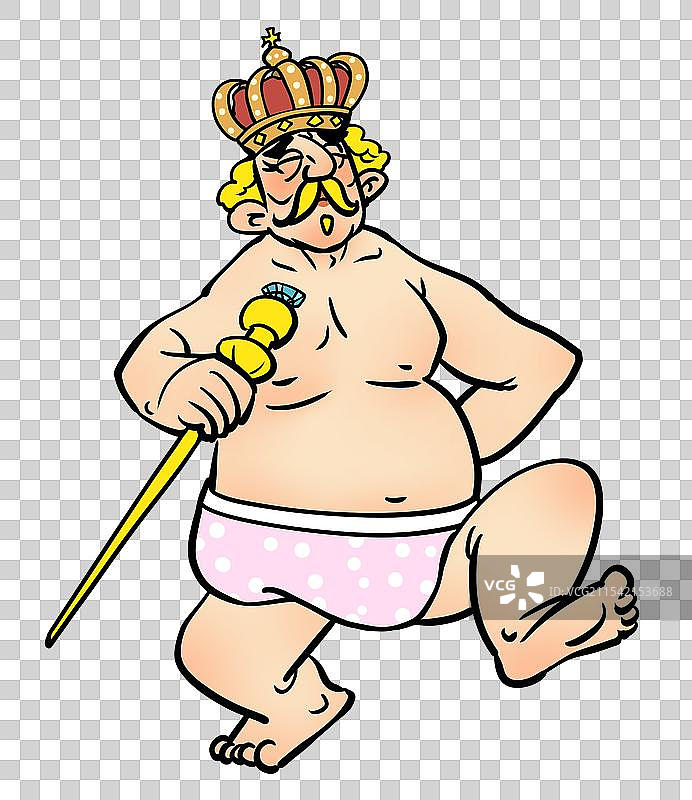 皇帝的新装卡通漫画人物角色国王元素图片素材