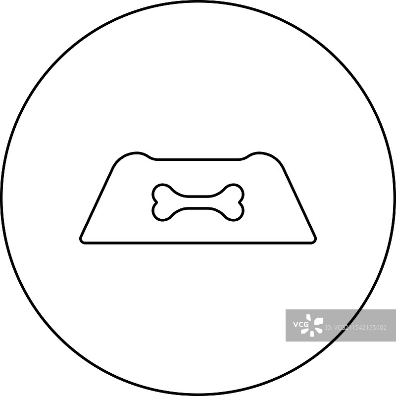 宠物水碗喂食概念图标图片素材