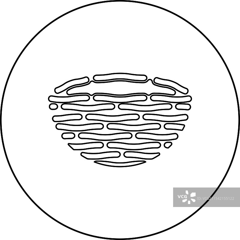 黑色圆形中的鸟巢鸟图标图片素材