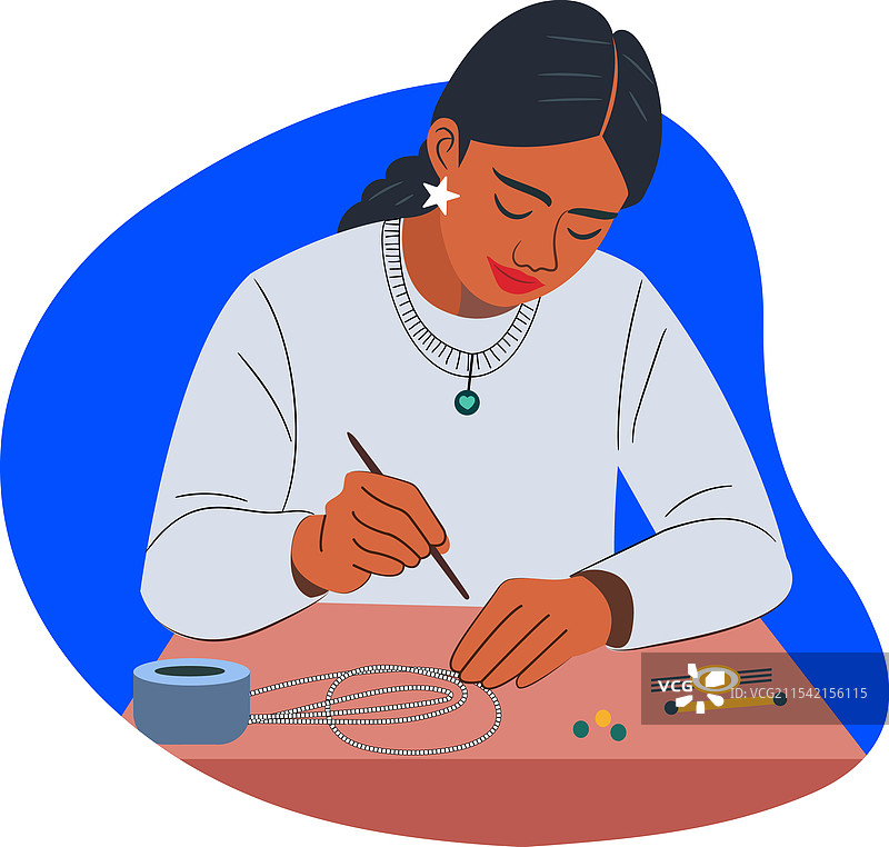 珠宝设计师正在制作珠宝图片素材