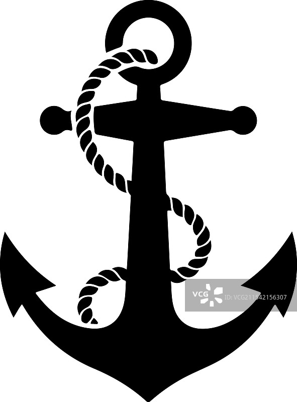 锚的剪影艺术图片素材