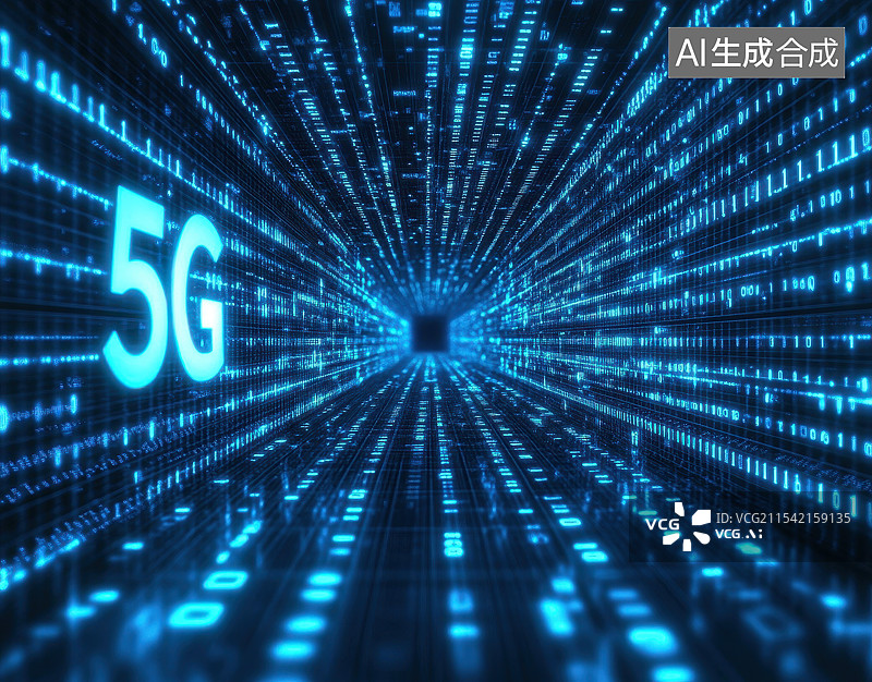【AI数字艺术】5G通讯技术无线通信链接移动通信信息技术科技互联网背景图片素材