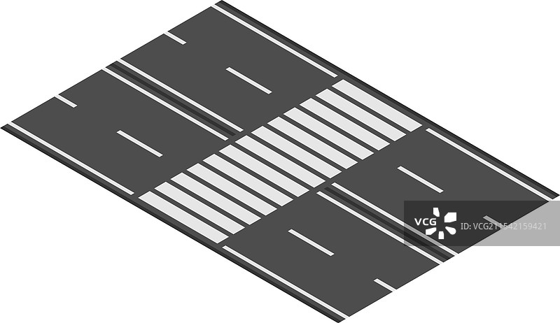 等距视图展示人行横道图片素材