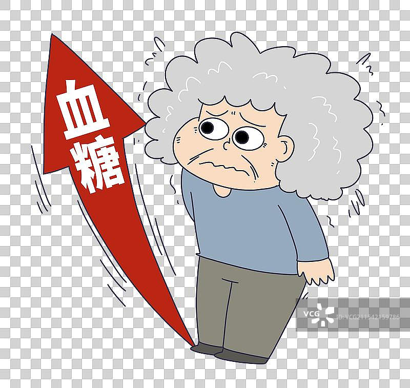 血糖升高的老年人图片素材