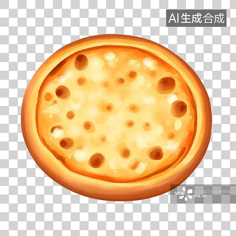 【AI数字艺术】国风手绘插画，传统美食小吃，新疆烤馕，馕饼，馕，锅盔烙饼面食免抠元素图片素材