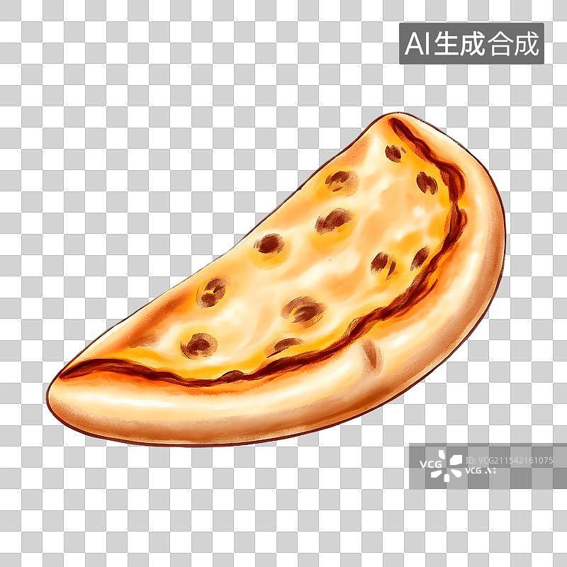 【AI数字艺术】国风手绘插画，传统美食小吃，新疆烤馕，馕饼，馕，锅盔烙饼面食免抠元素图片素材