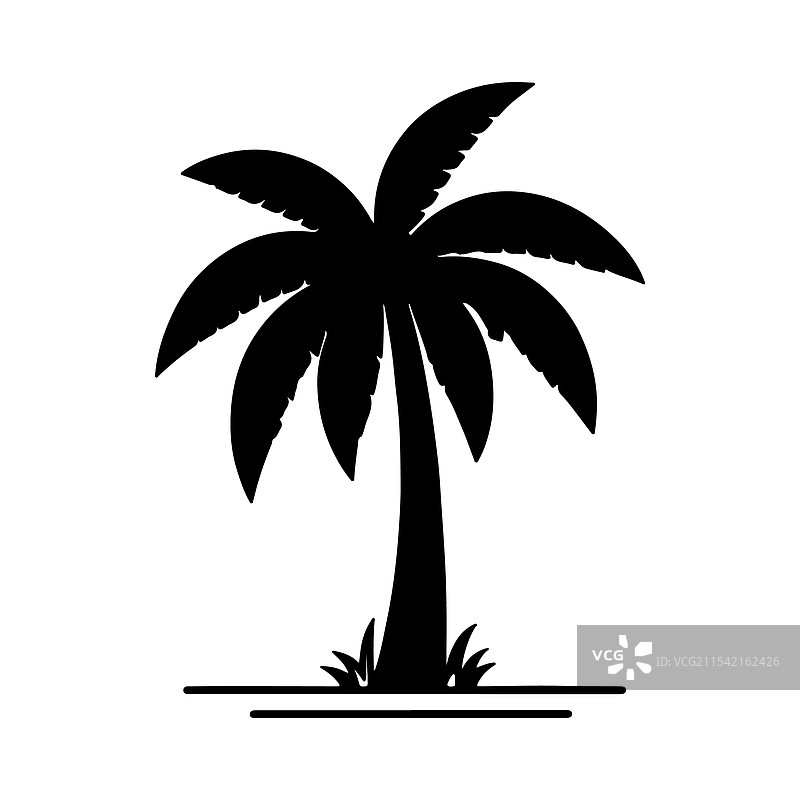 棕榈树剪影图片素材