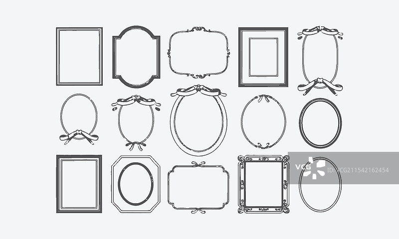 艺术手绘边框和框架（优质）图片素材