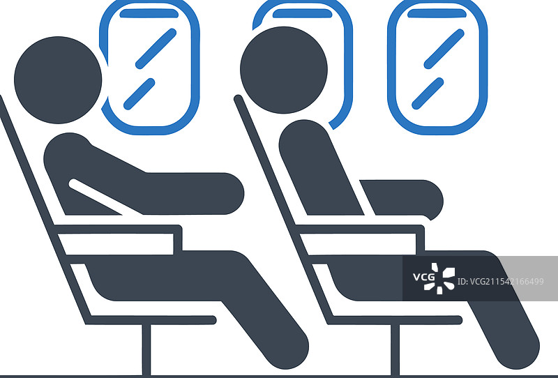 直立坐姿乘客图标图片素材