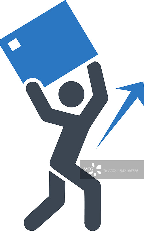 举起重箱的人物图标图片素材