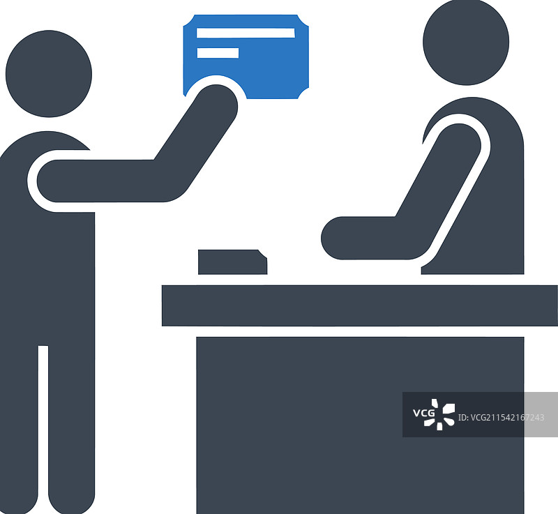 顾客在柜台付款图标图片素材