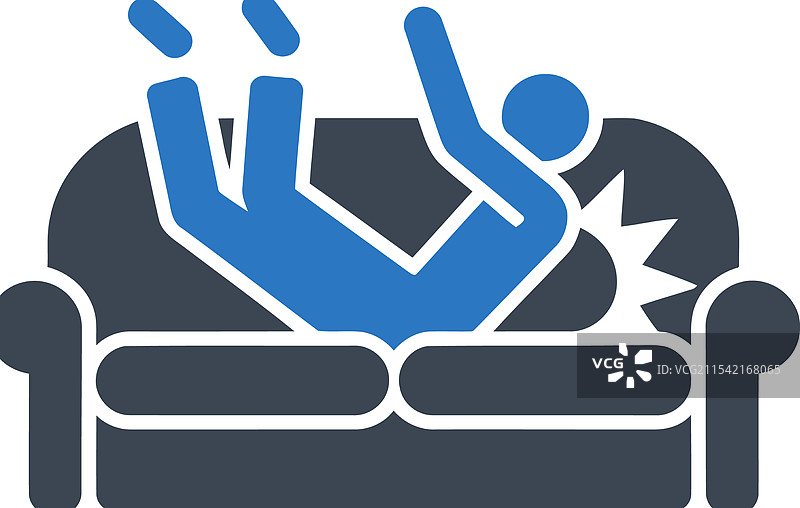 掉落在沙发上的图标图片素材