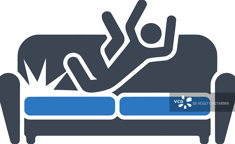 从沙发上滑落的图标图片素材