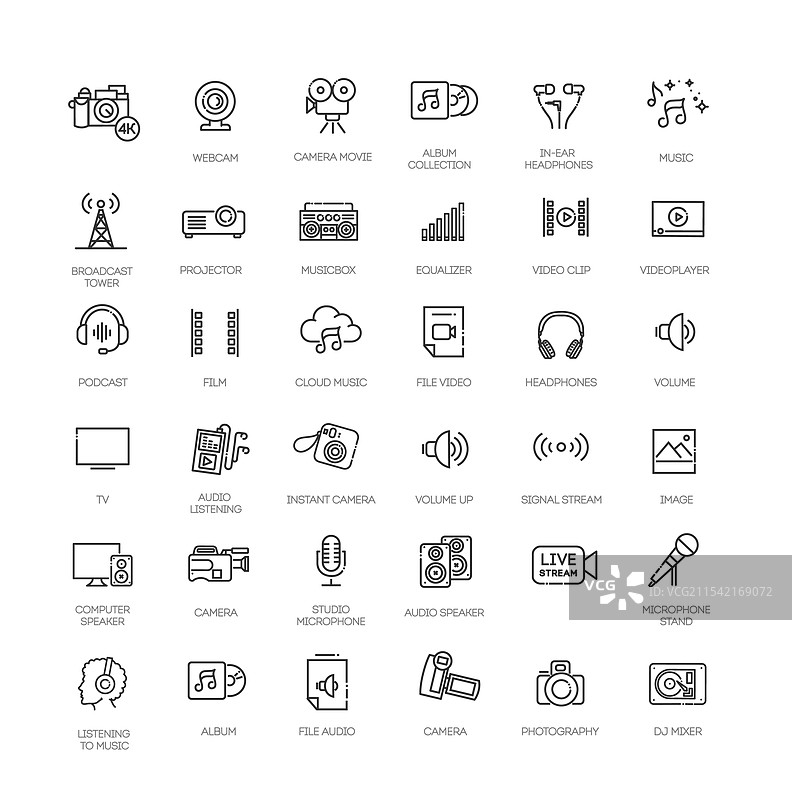 音频视频图标包图片素材