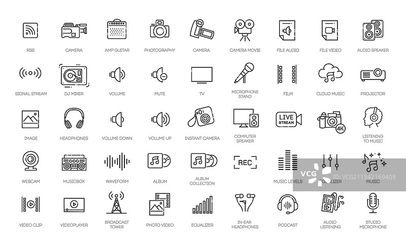音频视频图标包图片素材