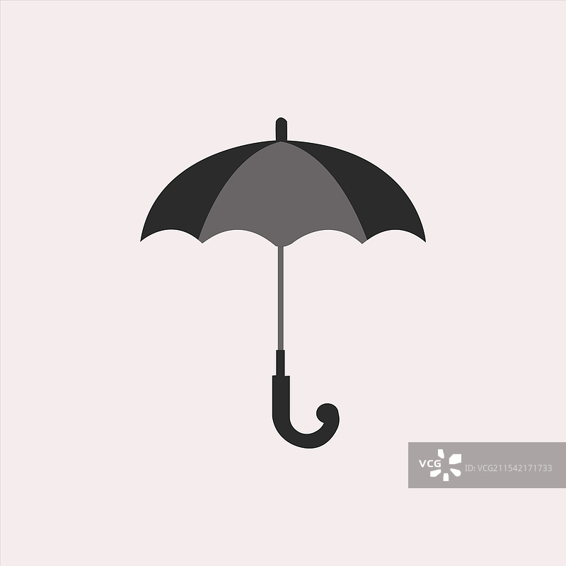 极简黑灰伞图标设计图片素材
