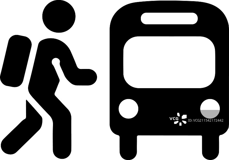 公共交通通勤或旅行图标设计图片素材
