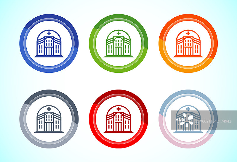 医院建筑图标设计医疗标志符号图片素材