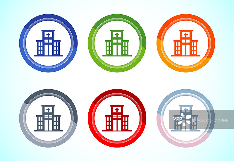 医院建筑图标设计医疗标志符号图片素材
