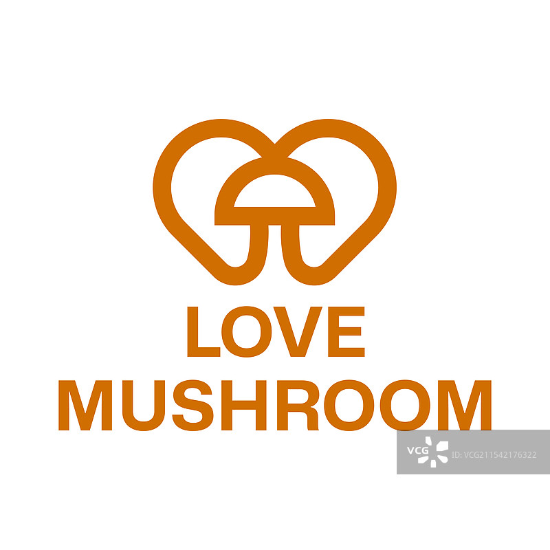 爱蘑菇扁平极简风格标志设计图片素材