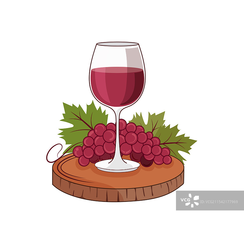 葡萄酒杯与葡萄图片素材