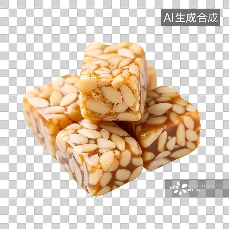 【AI数字艺术】中式传统零食，芝麻糖，传统美味小吃甜食图片素材