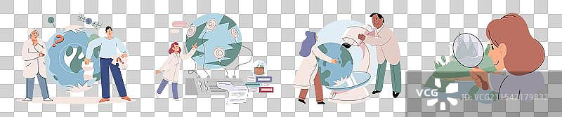 女性科学家利用生物技术图片素材