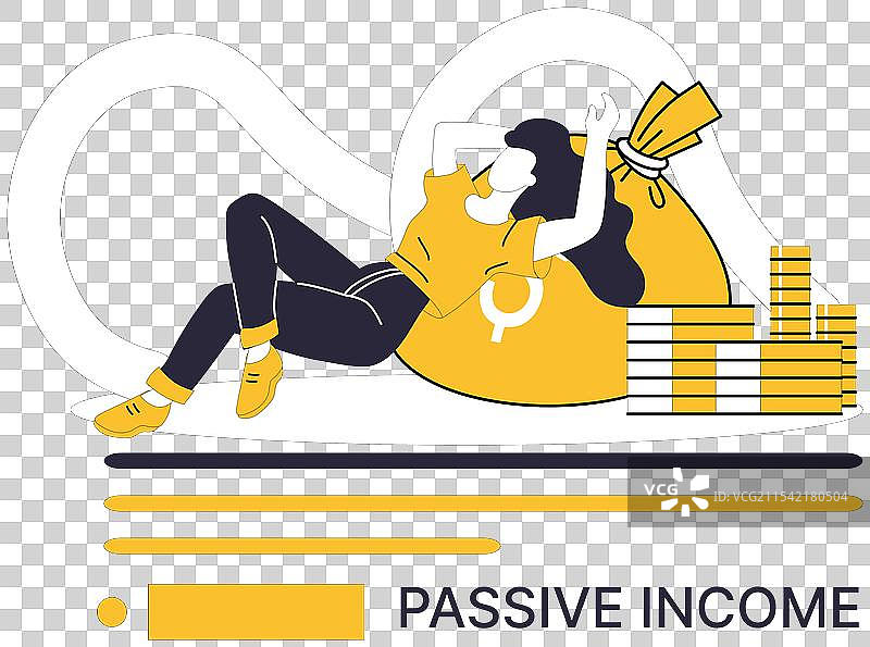 被动收入的获得伴随着旋律图片素材
