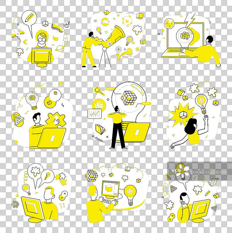 逻辑挂毯成就的编织过程图片素材