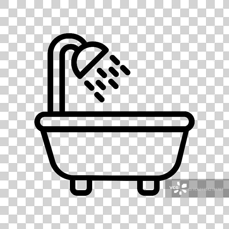 这是一个漂亮的浴缸图标设计图片素材
