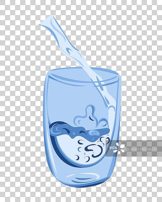 水倒入玻璃杯中图片素材