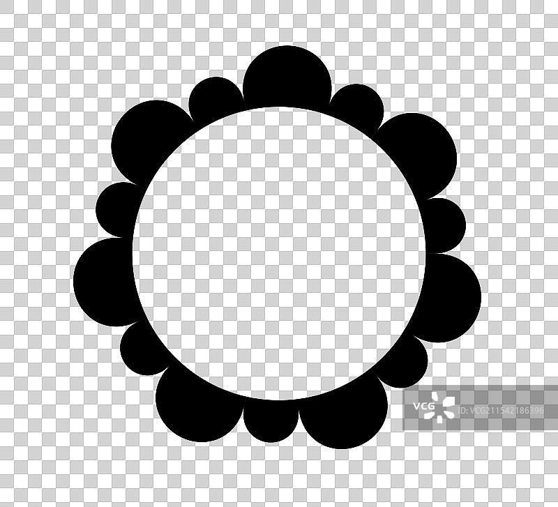 简单的圆形波浪边框图片素材