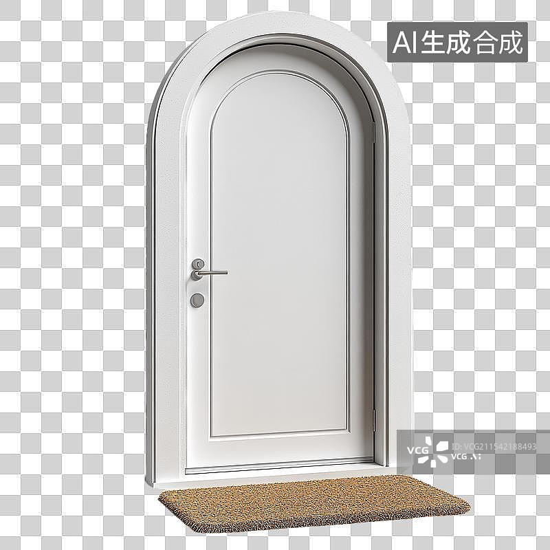 【AI数字艺术】免抠|典雅拱形门与门垫图片素材