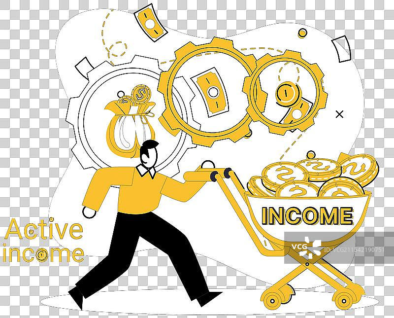 薪资收入货币像丰富的油漆颜色图片素材