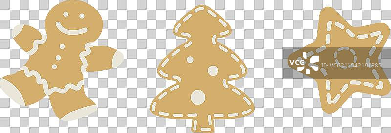 圣诞姜饼饼干三重奏图片素材