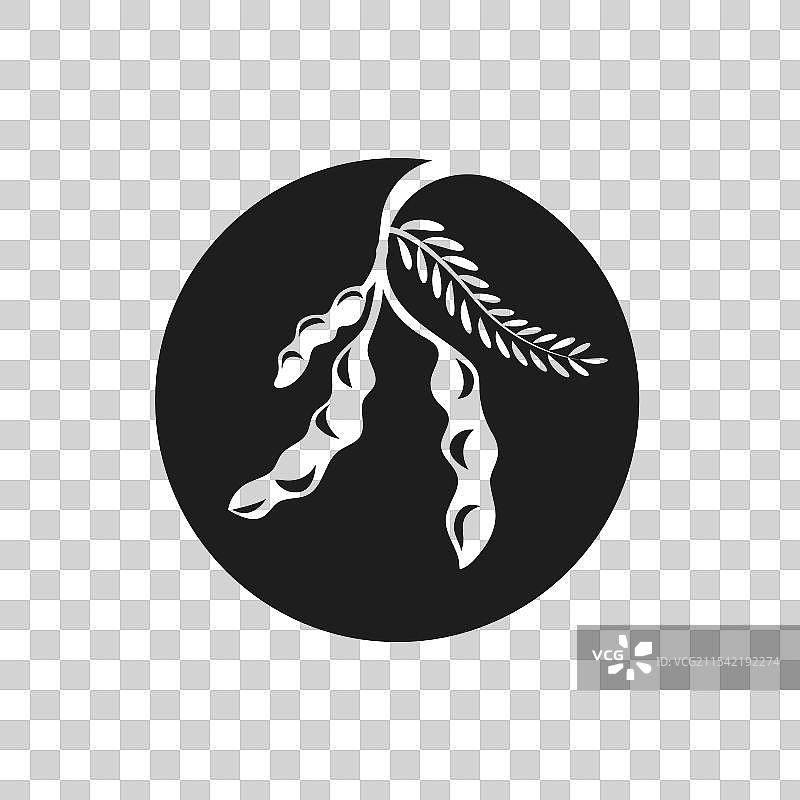 黑色罗望子图标元素概念设计图片素材