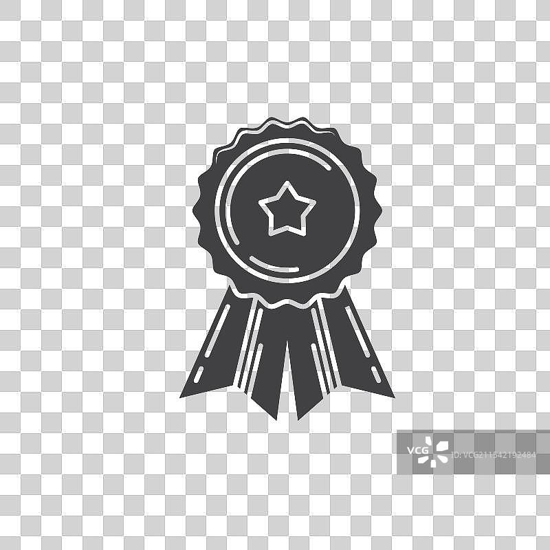 黑色星形徽章奖牌图标元素设计图片素材