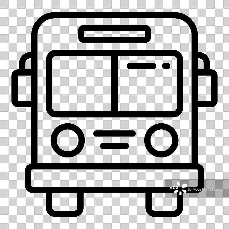 校车线条图标 学校和教育图标图片素材