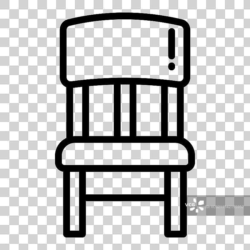 学校和教育图标的椅子线条图标图片素材