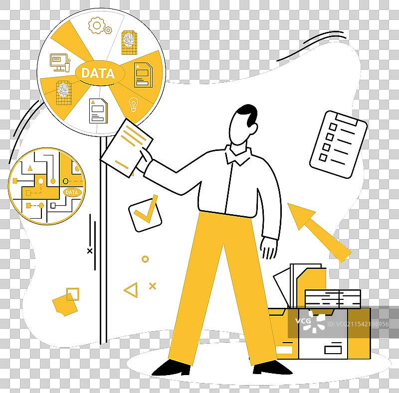 数据科学中的数据挖掘过程是一段旅程图片素材