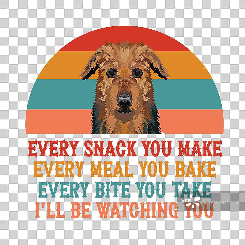 每个小吃你做的每一餐，艾尔戴尔犬图片素材