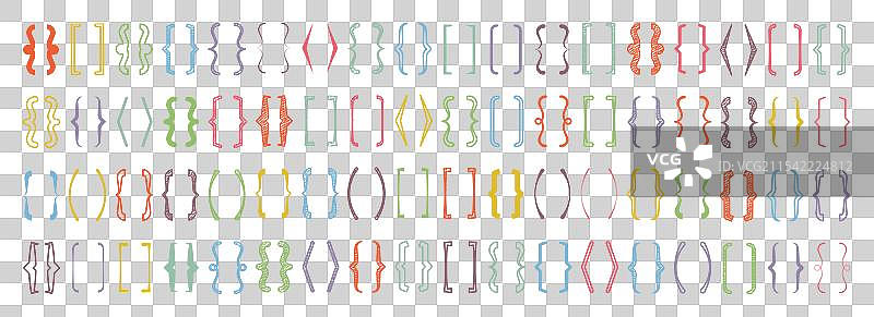 彩色引用框中的阴影文本括号图片素材