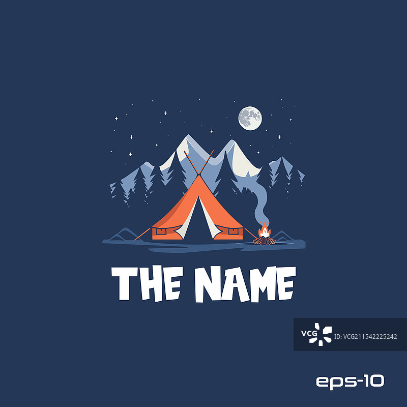 露营和户外角色 EPS 10 吉祥物图片素材