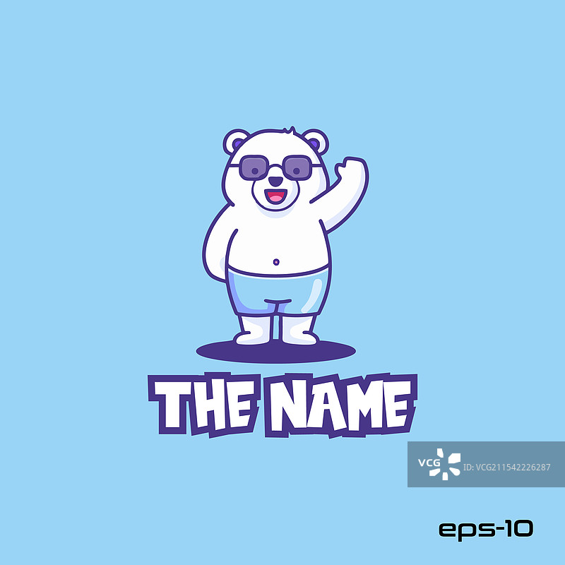 戴着眼镜和短裤的酷熊图片素材