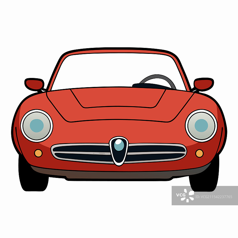 阿尔法·罗密欧汽车扁平设计图片素材