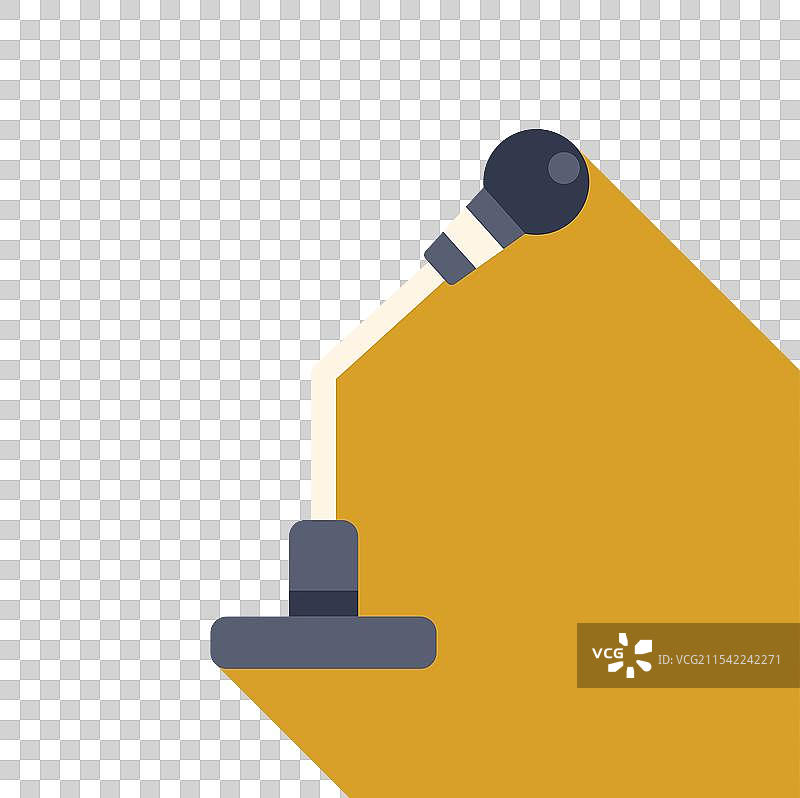 会议麦克风在上面投射出长长的阴影图片素材