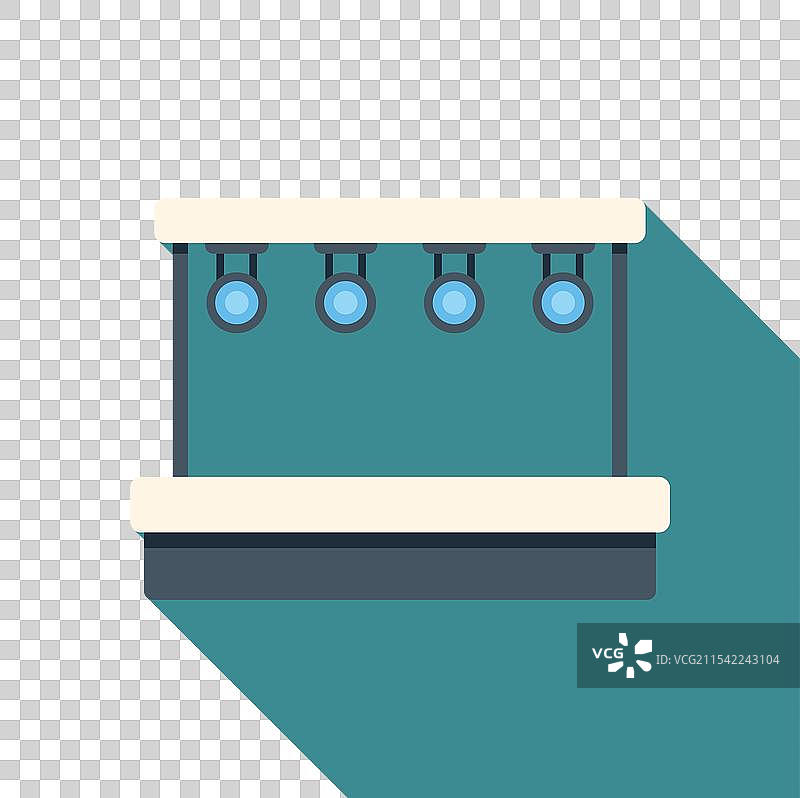 空旷的灯光舞台，准备进行表演图片素材