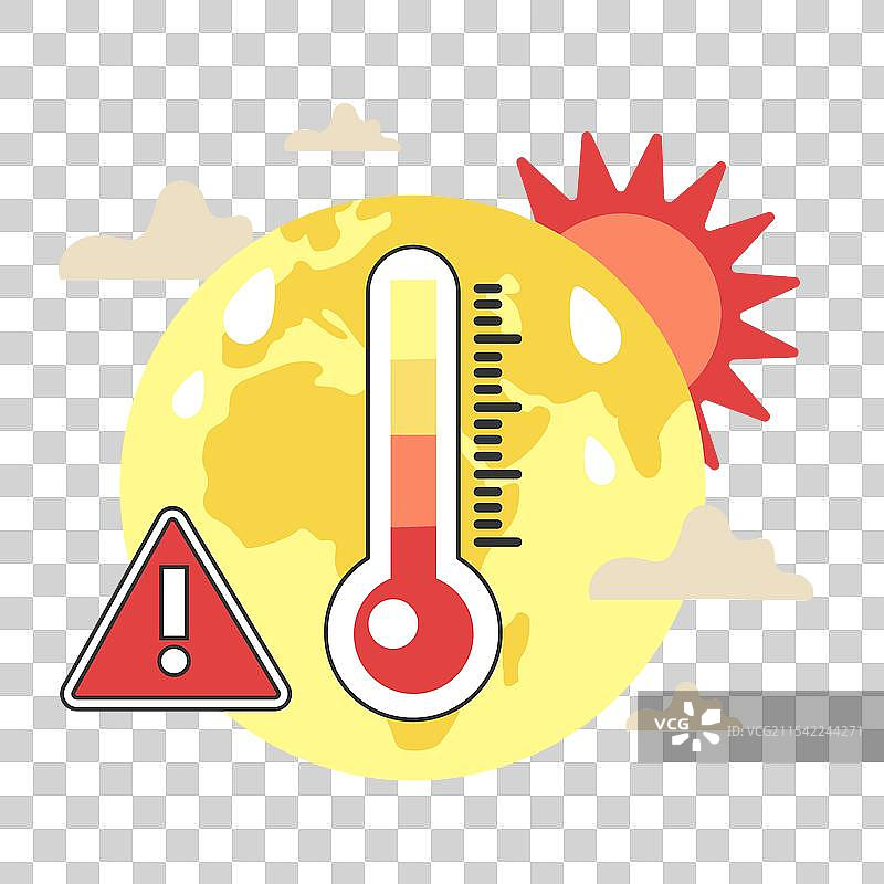 气候变化导致异常热浪的星球图片素材